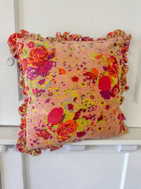 Square Cotton Velvet Printed Pillow