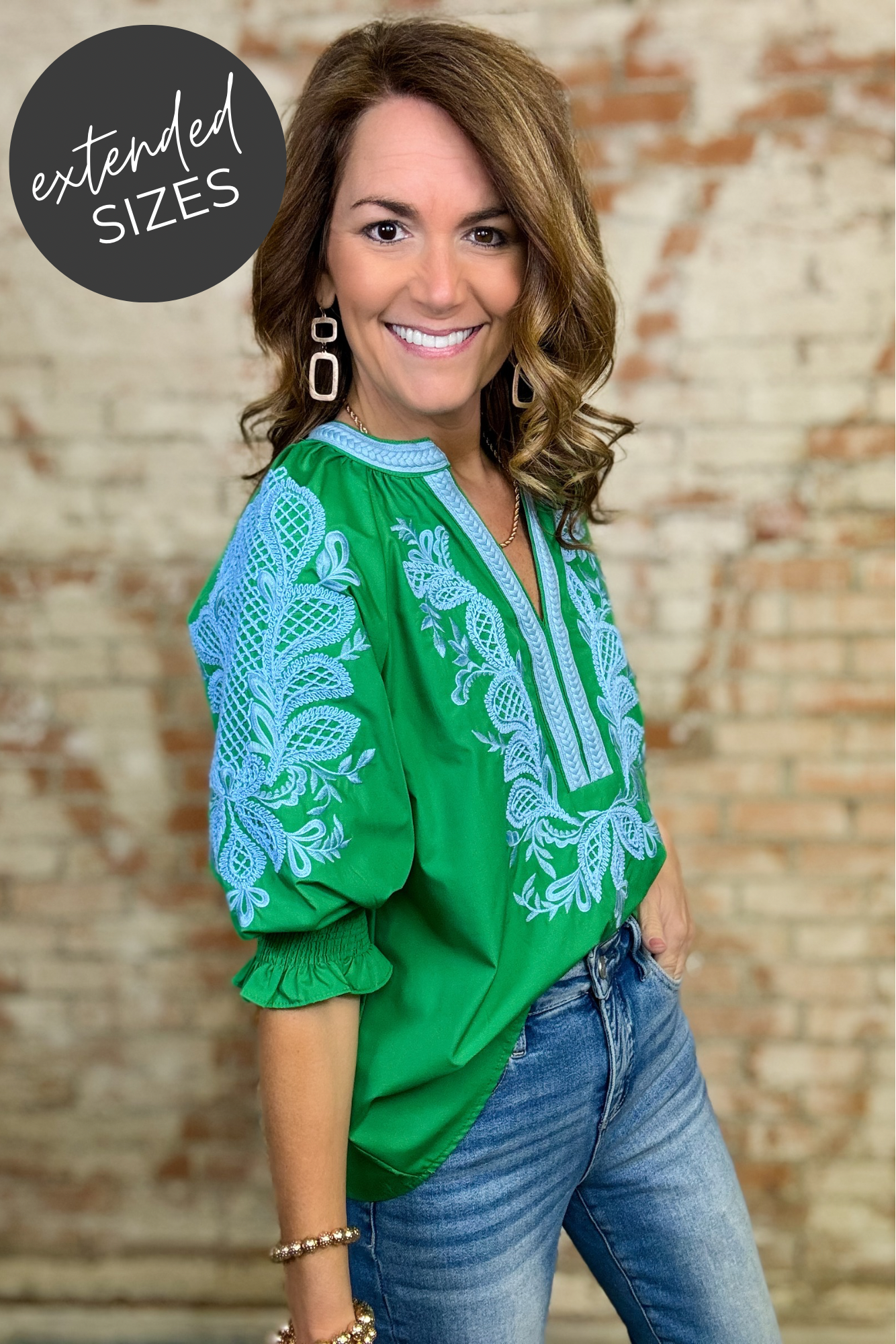 Dana Embroidered Top