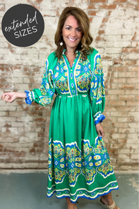 Adeline Plume Border Dress