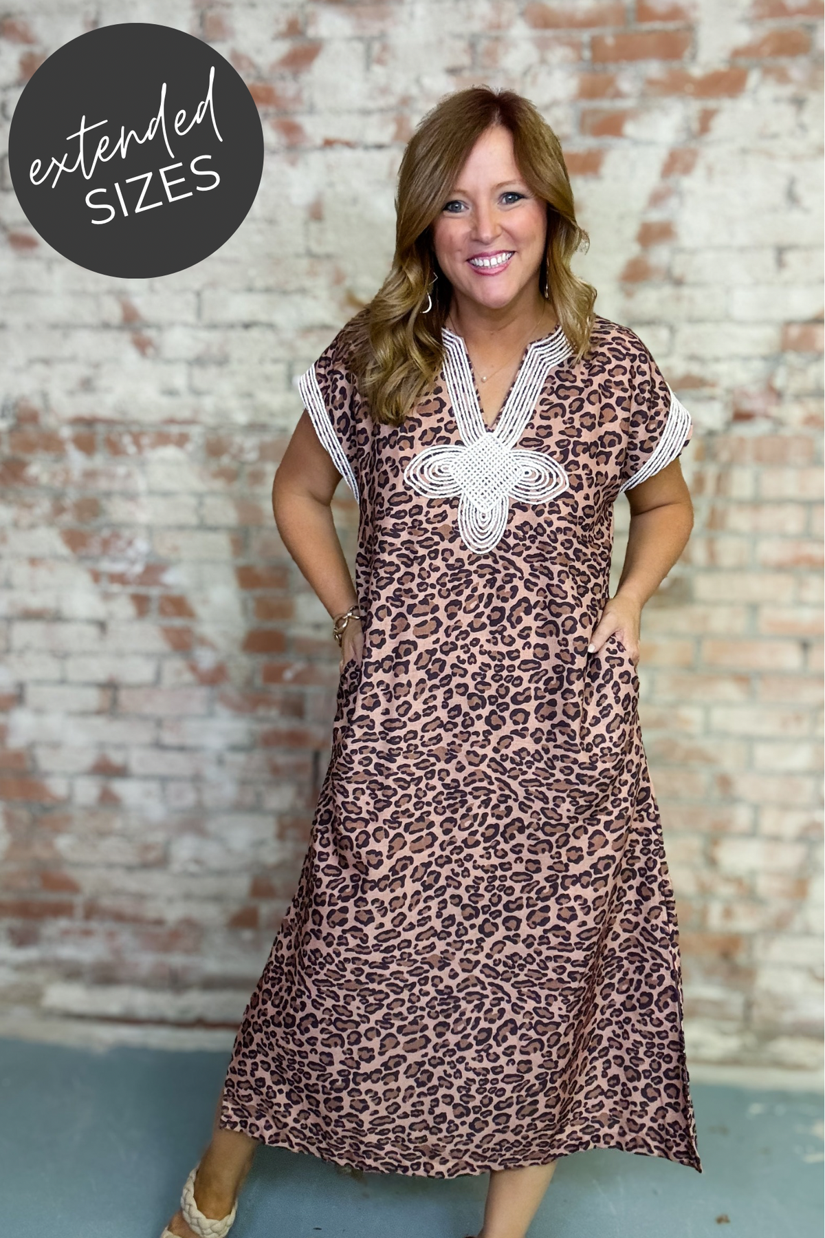 Cora Leopard Midi Dress
