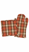 Arleene Fall Plaid Oven Mitt + Pot Holder Set - FINAL SALE