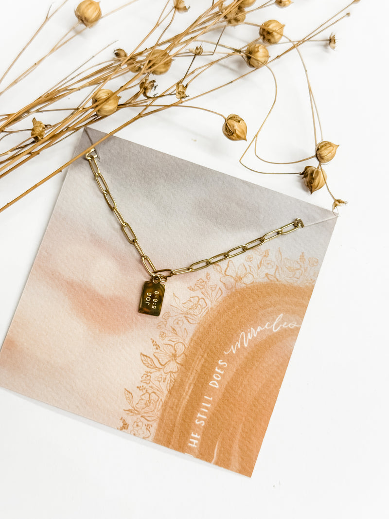 Dear Heart | Believe in Miracles Mini Tag Necklace