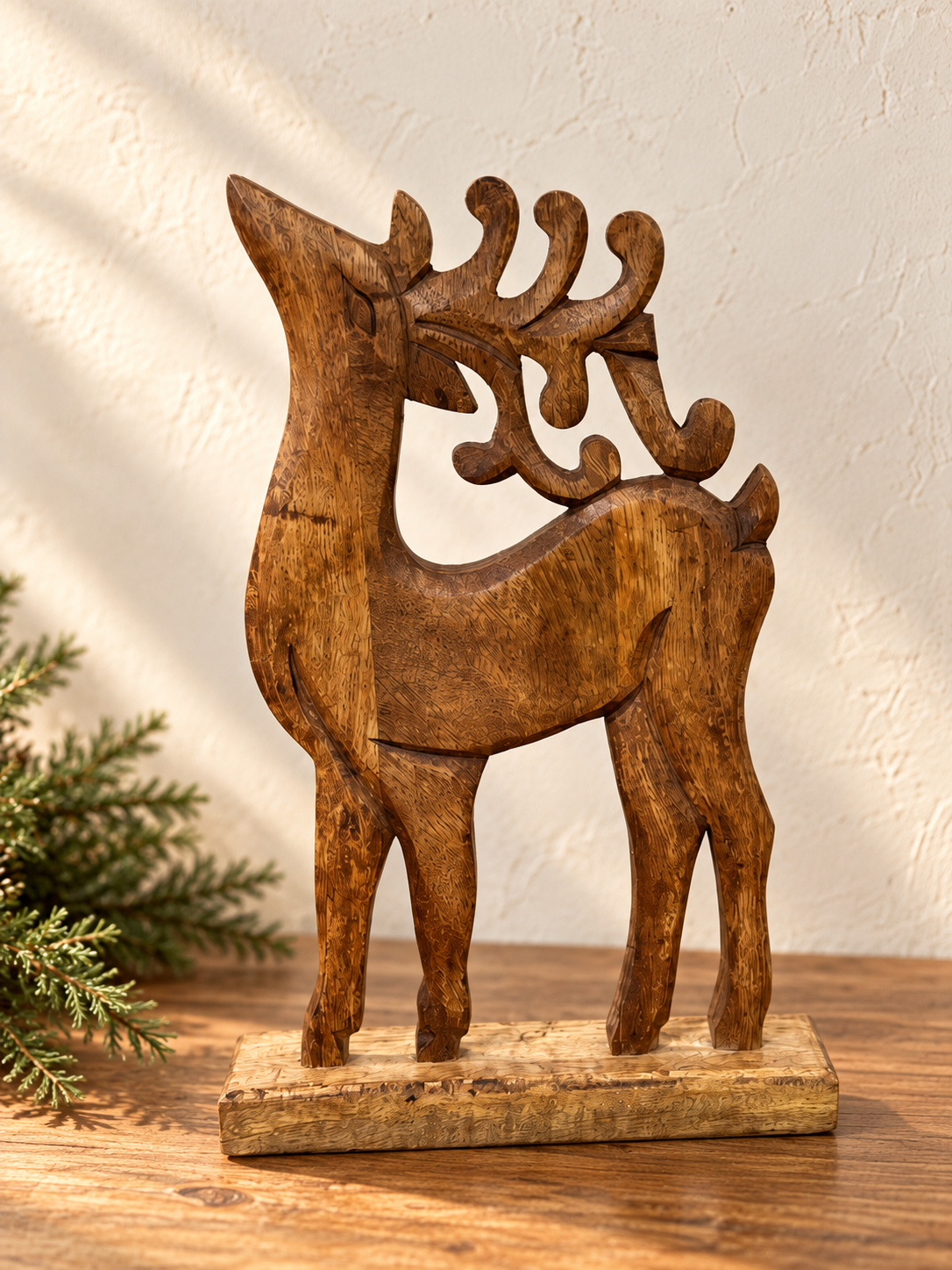 Whimsical Mango Wood Deer