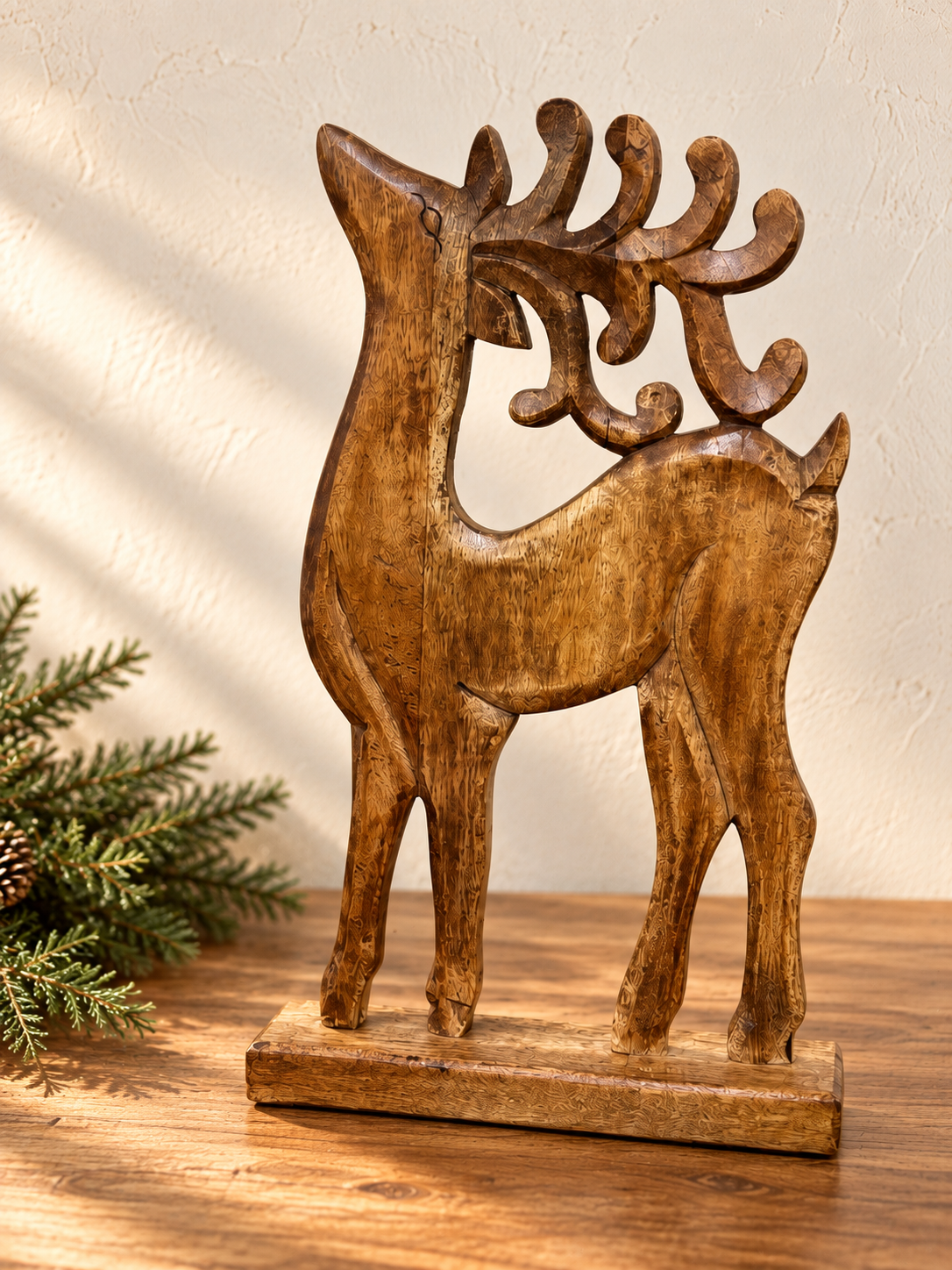Whimsical Mango Wood Deer