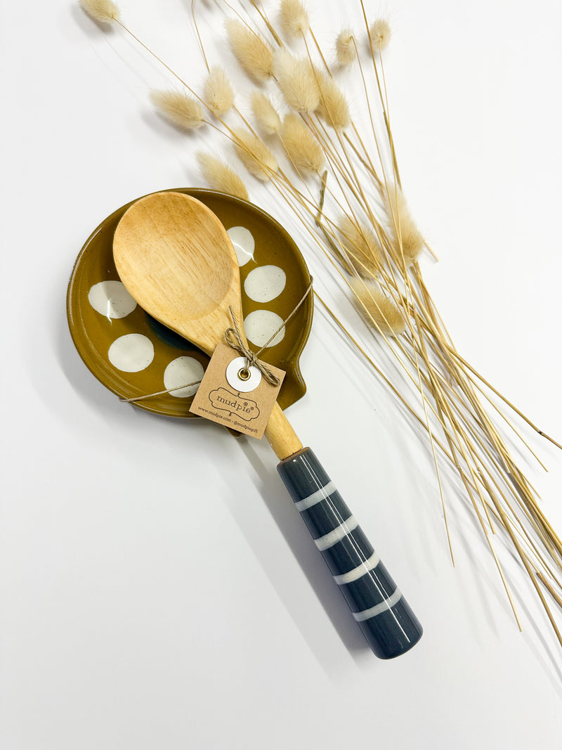 Mud Pie Dot Spoon Rest Set