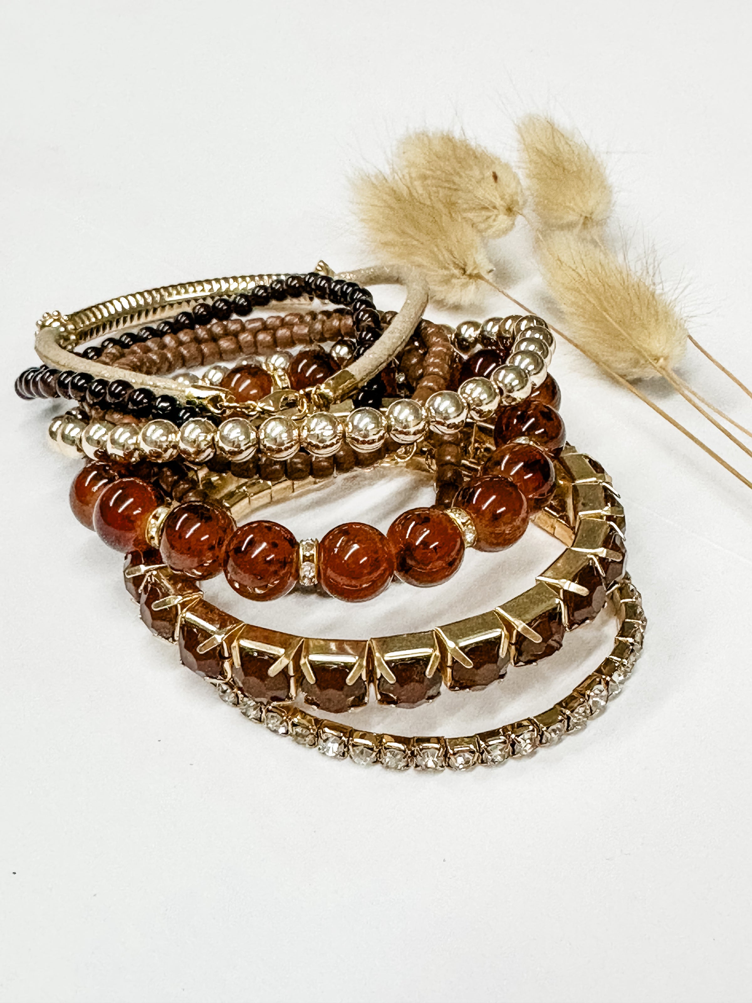 Riah Brown Stretch Bracelet