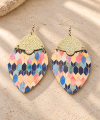 Carson Colorful Leather Earrings
