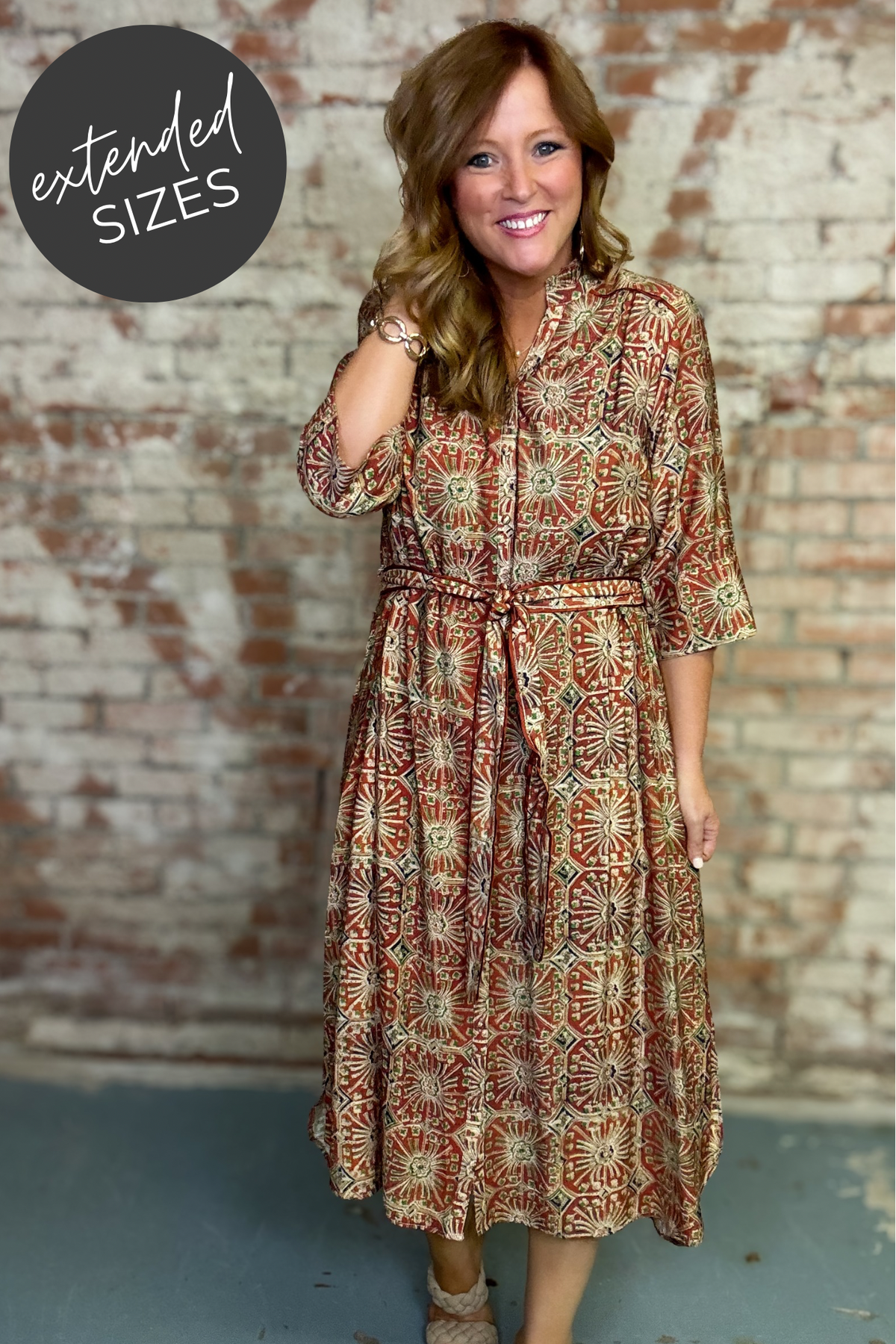 Landa Abstract Print Dress