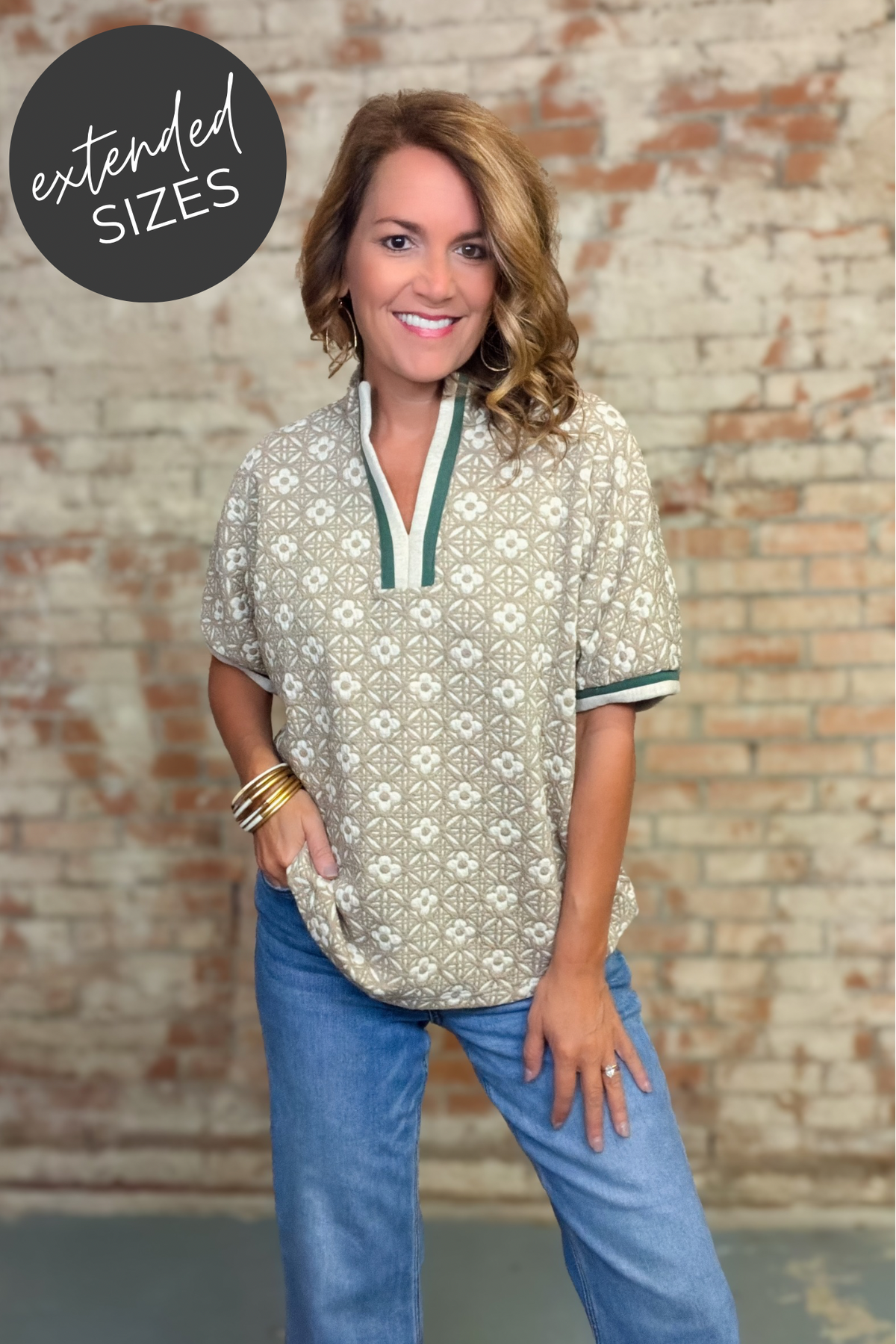 Eliana Floral Jacquard Top