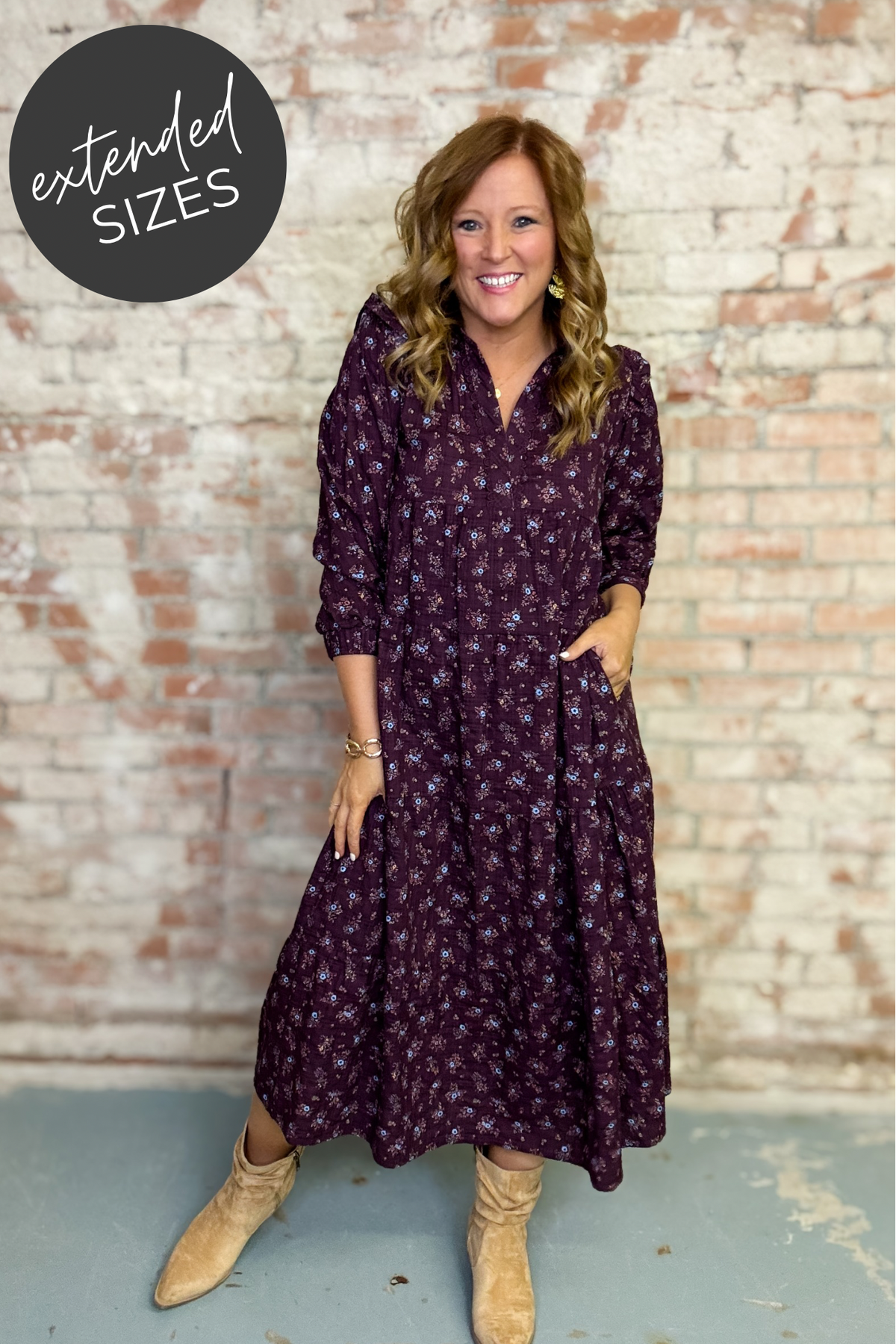 Coraline Tiered Midi Dress
