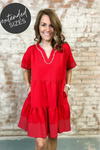 Katherine Contrast Stitch Dress