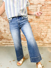 Lindy High Rise Wide Cropped Jeans
