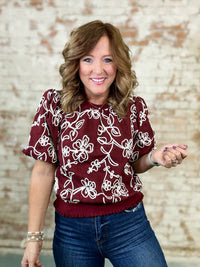 Carl Floral Embroidered Top
