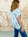 Angie Stripe Collared Top