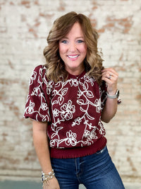 Carl Floral Embroidered Top