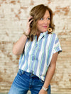 Angie Stripe Collared Top