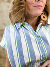 Angie Stripe Collared Top