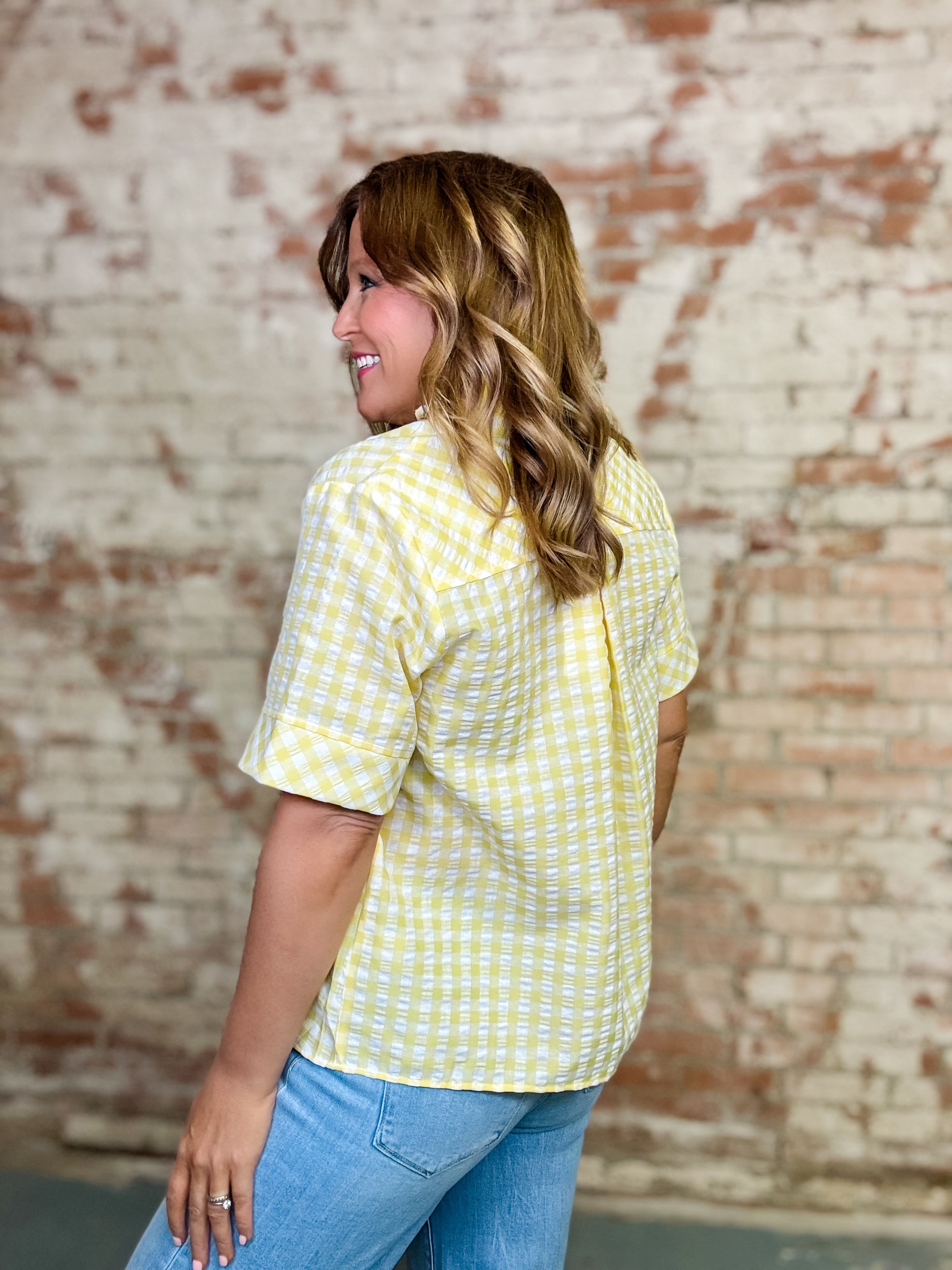 Lizeth Gingham Top