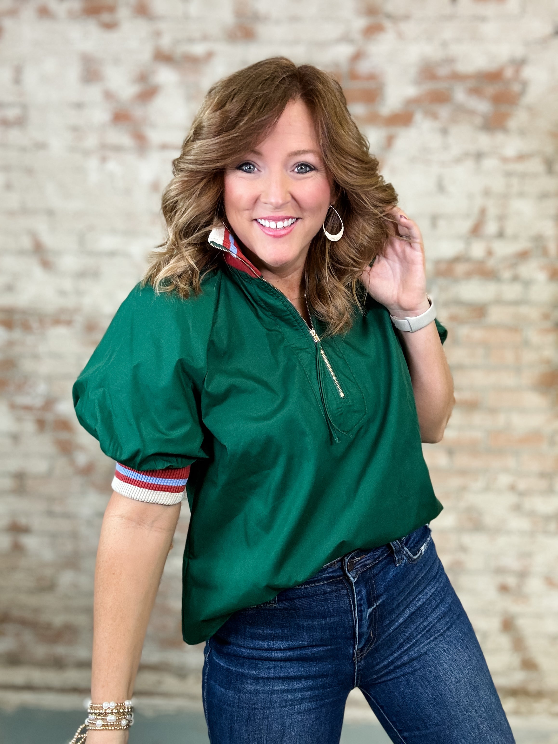 Allison Zip Front Top