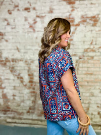Layken Botanical Print Top