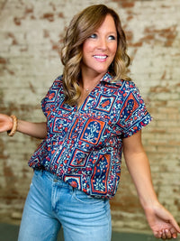 Layken Botanical Print Top