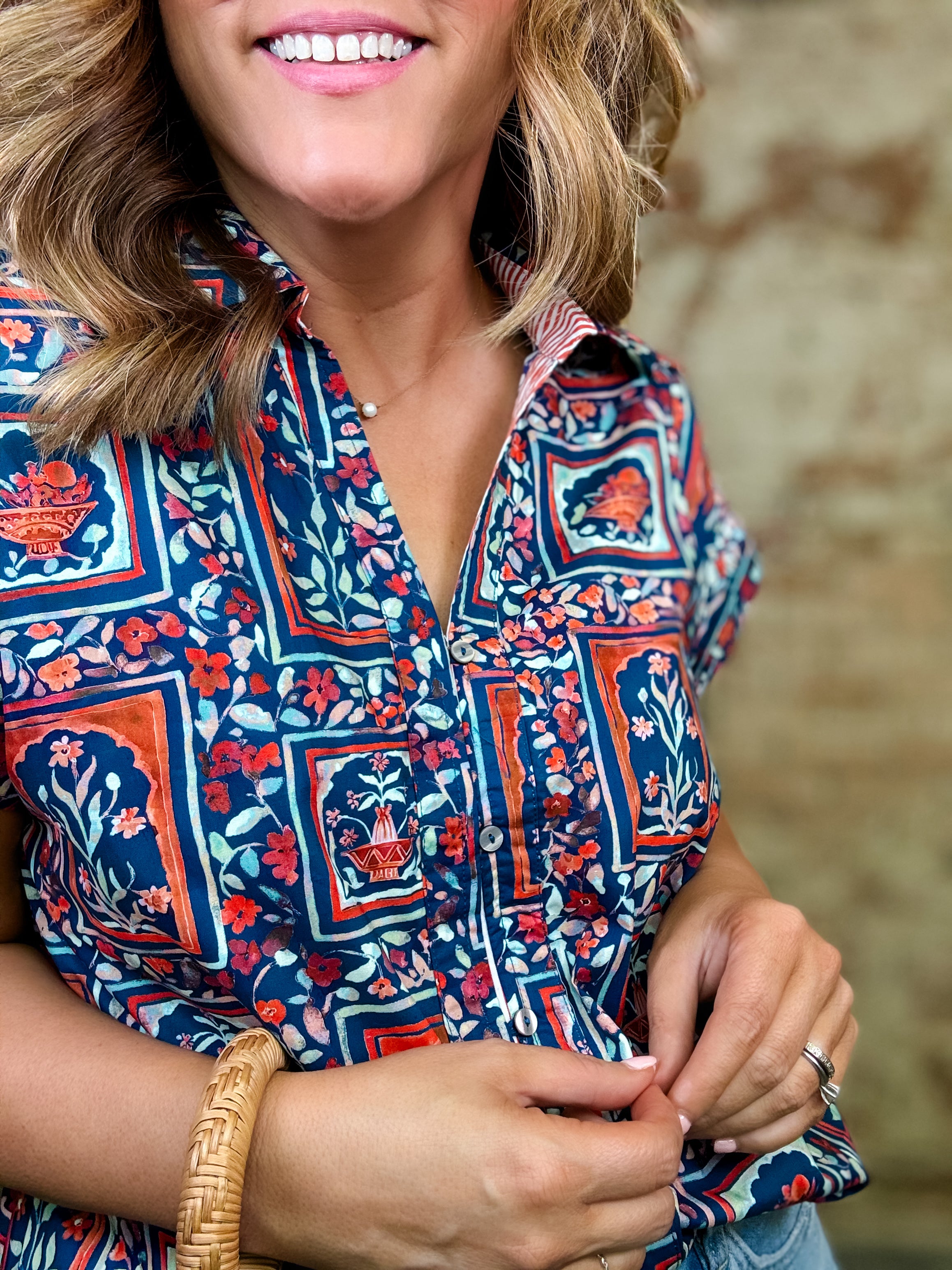 Layken Botanical Print Top