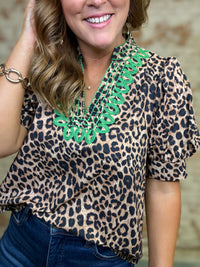Loraine Leopard Top