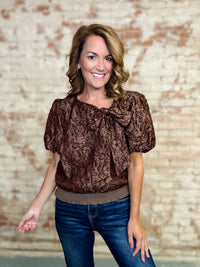 Marlena Floral Textured Top