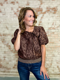 Marlena Floral Textured Top
