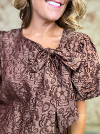 Marlena Floral Textured Top