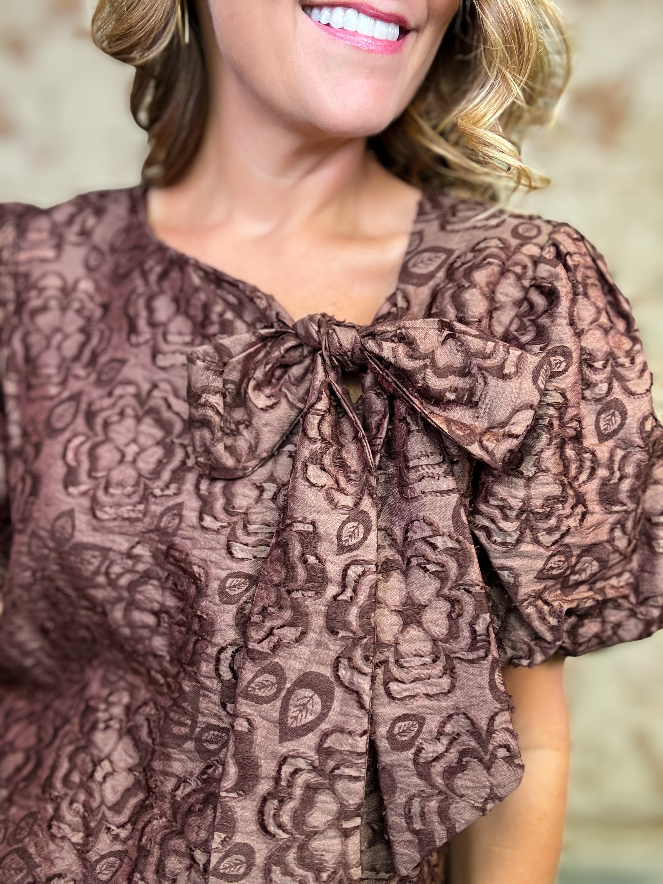 Marlena Floral Textured Top