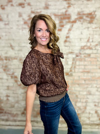 Marlena Floral Textured Top