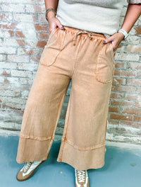 Dillon Mineral Washed Terry Palazzo Pant