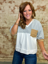 Justina Colorblock Top