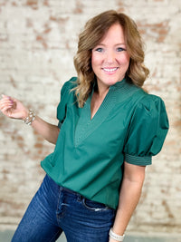 Overbay Stitch Detail Top