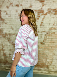 Bea Textured Stripe Top