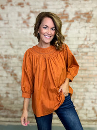 Libby Pleated Top