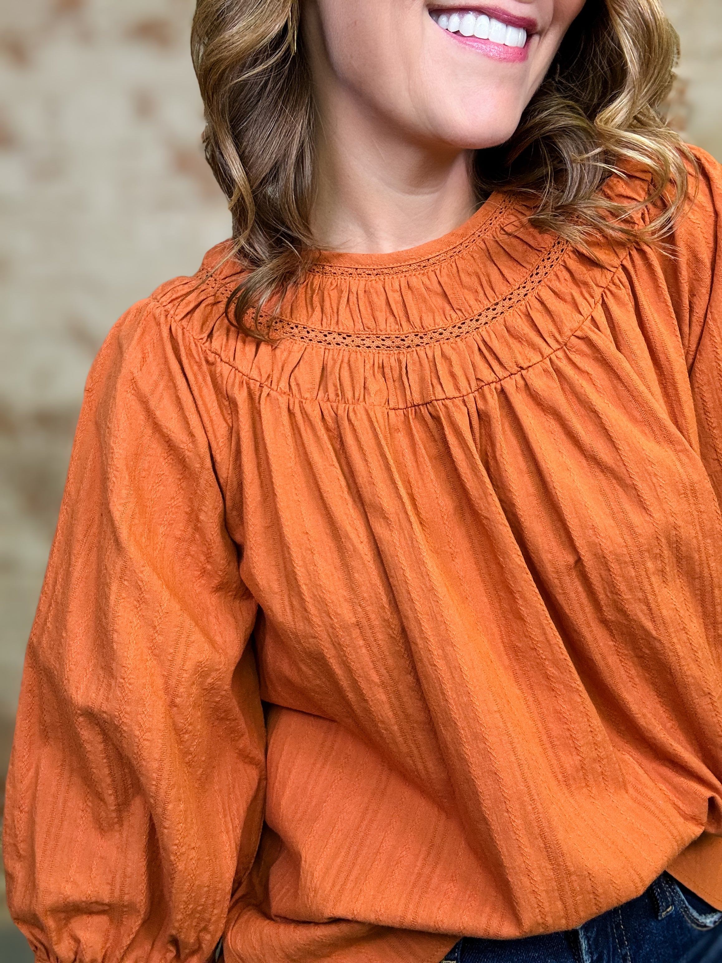 Libby Pleated Top