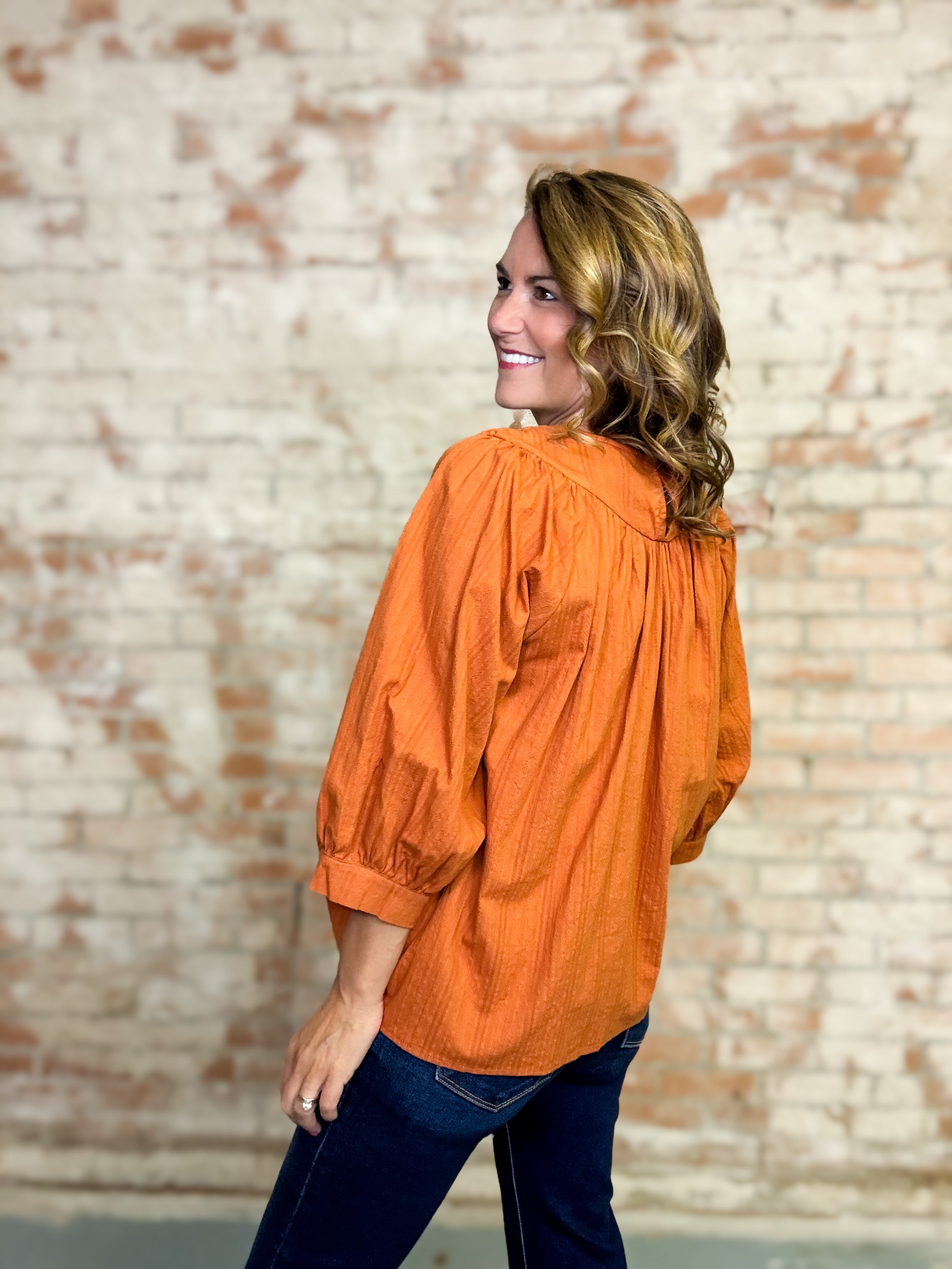 Libby Pleated Top