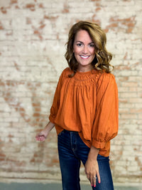 Libby Pleated Top