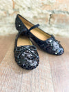 Wynn Black Sequin Ballet Flats