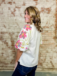 THML Gentry Floral Sleeve Top