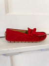Corky's Driving Miss Daisy Red Suede Flat