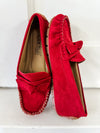 Corky's Driving Miss Daisy Red Suede Flat
