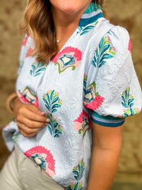 Sandy Jacquard Top