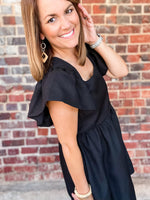 Black Square Neck Dress