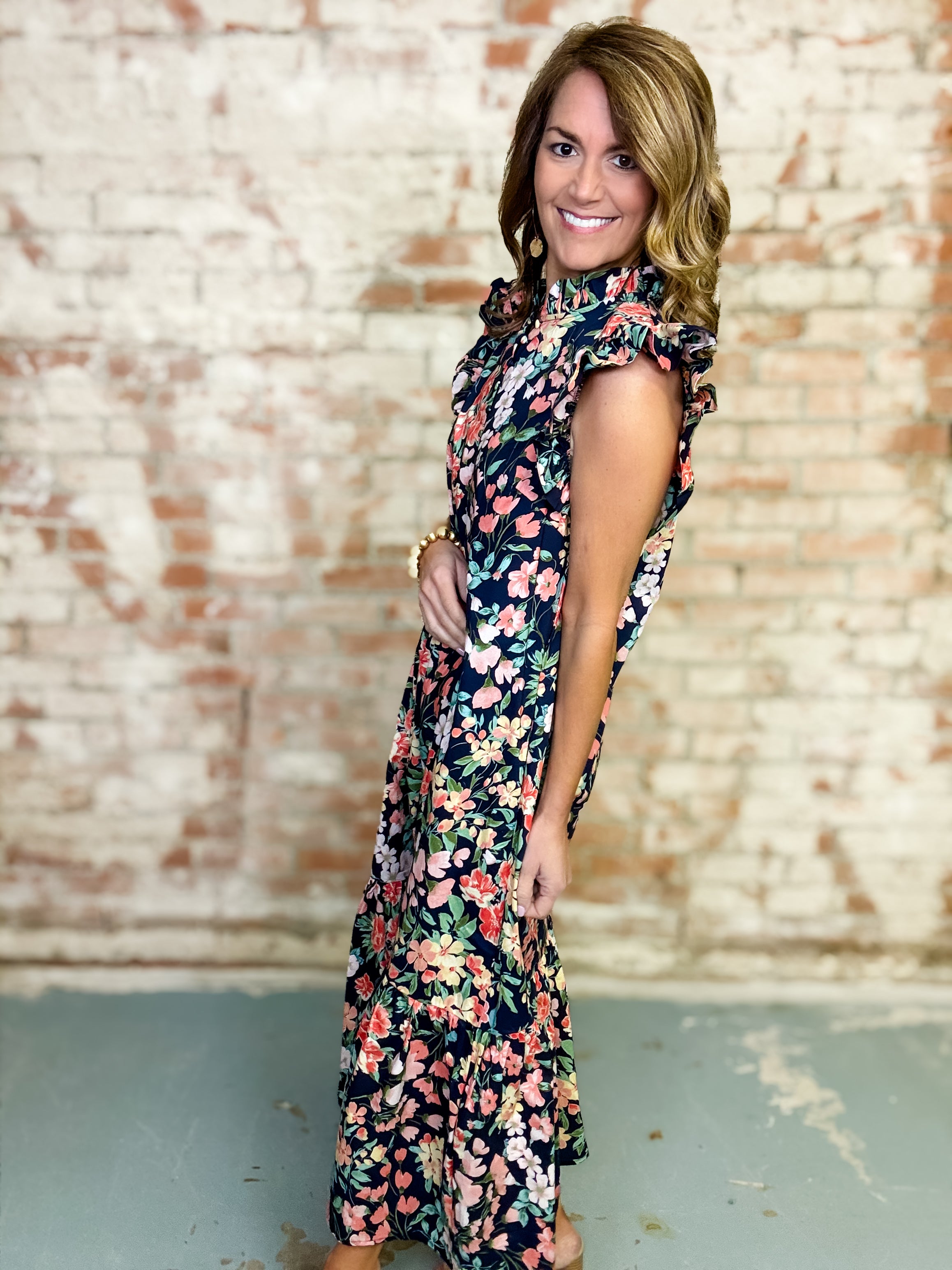 Kalani Floral Midi Dress