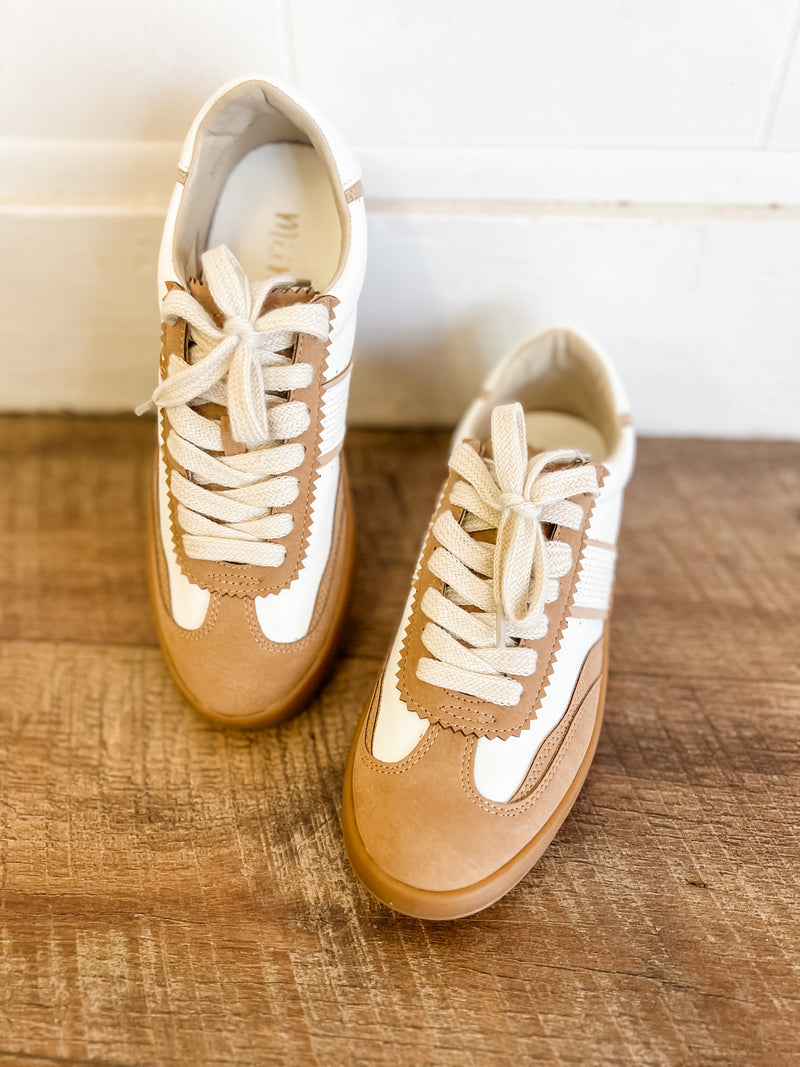 Dixie Textured Platform Lace-Up Trainers - FINAL SALE