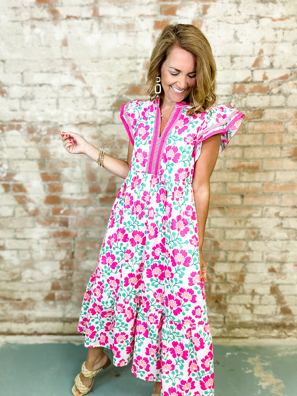 Cori Floral Midi Dress