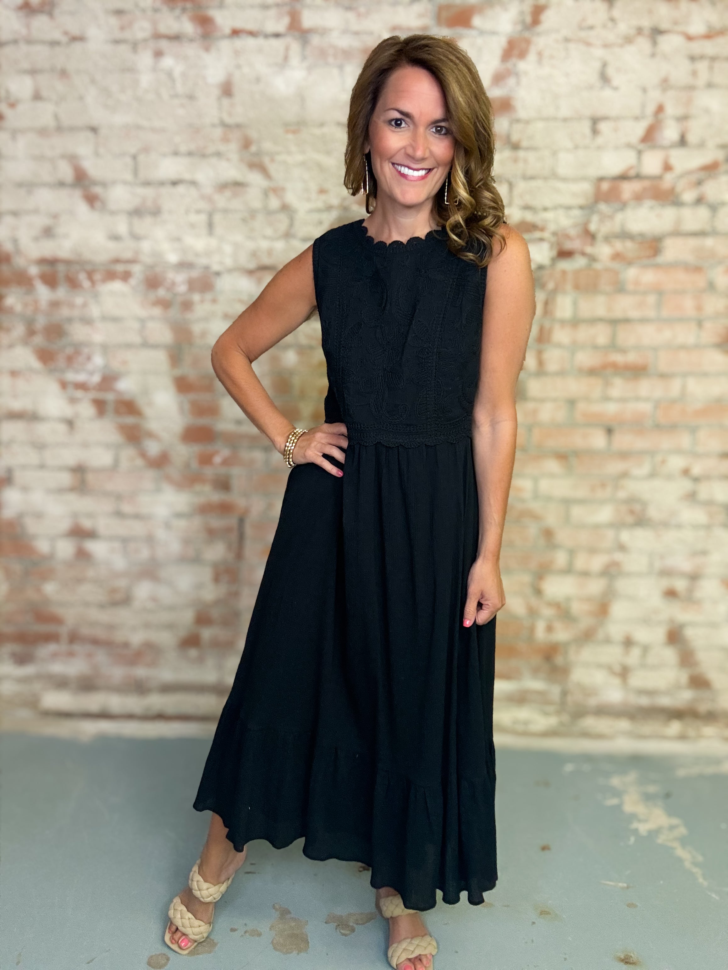 Amara Crochet Gauze Dress